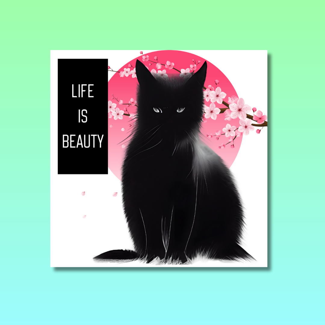 L.I.B. Cat Japanese Style Sticker – Bastion Beauty