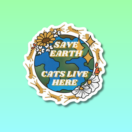 Cats Live Here Sticker